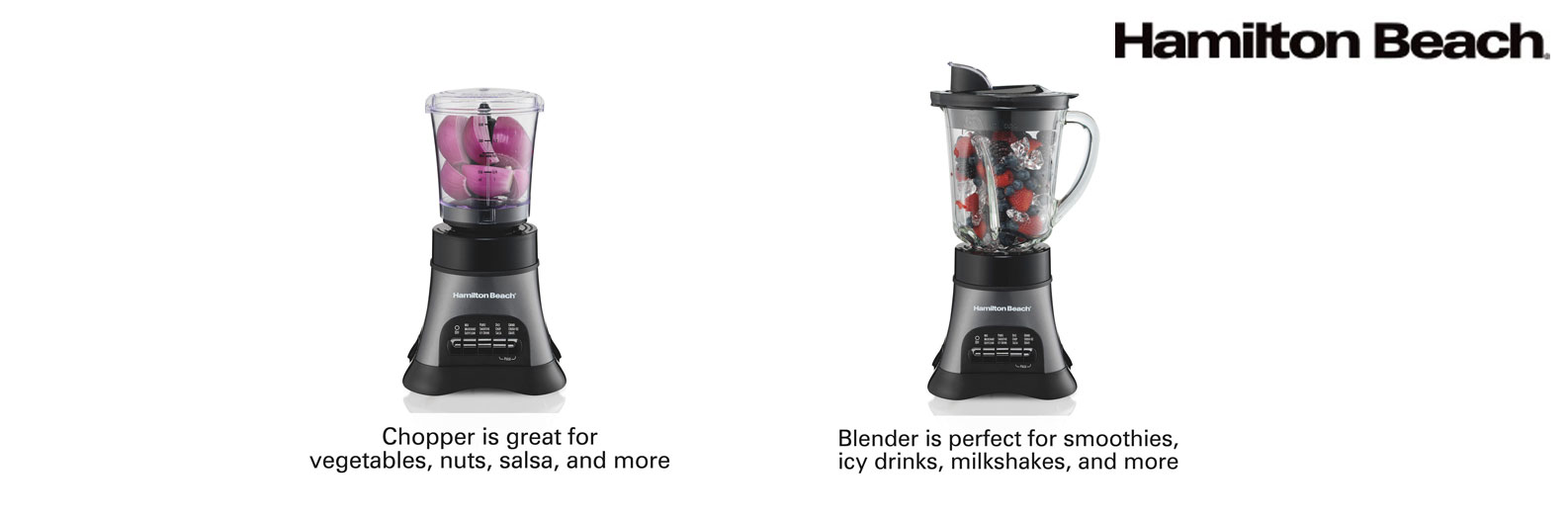 Hamilton Beach Wave Crusher Multi-Function Blender/Chopper w/ Glass Jar